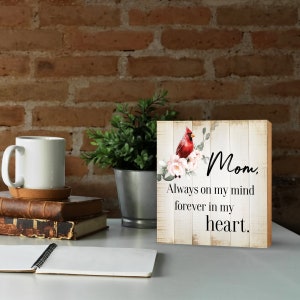 Cardinal Memorial Sign | Cardinal Shelf Sitter | Wedding Memorial Gift | Memorial Gift for Loss | Loss of Mother