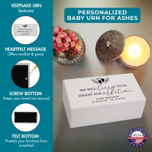 keepsake urn for baby ashes, small urn for baby ashes, keepsake urn for infant ashes, personalized baby urn, child cremation urn, mini urn