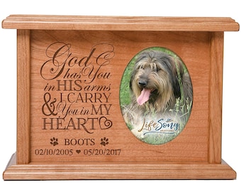 Pet Cremation Urn | Personalized Pet Urn | Dog Urns for Ashes | Pet Cremation | Pet Urn for Cats | Custom Urn for Dog | Wood Pet Urn Picture