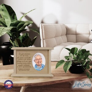 Photo Cremation Urn | Urns for Human Ashes | Custom Urn | Picture Urn | Adult Cremation Urn | Wooden Urns for Human Ashes | Photo Urn