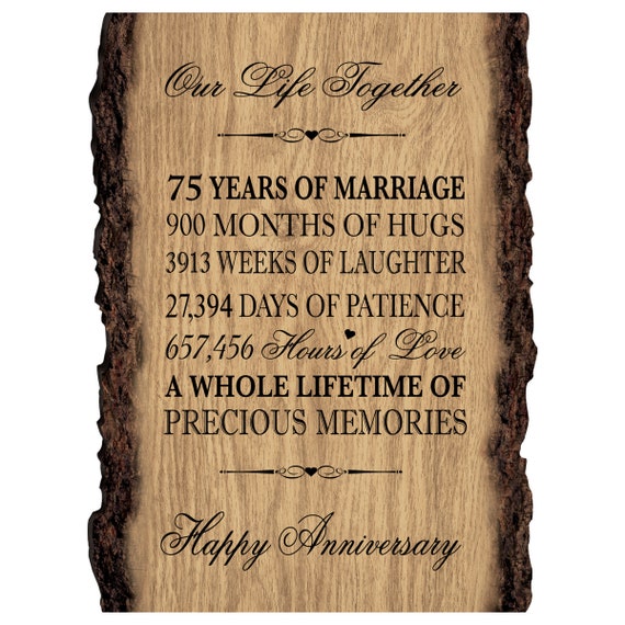 75th Wedding Anniversary Gift Anniversary Gift Gift for Etsy