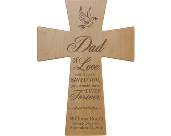 Memorial Gift | Healing From Loss | Personalized Gift for Grieving Family | Wood Cross Wall Decor | Memorial Sign | Wood Religious Cross