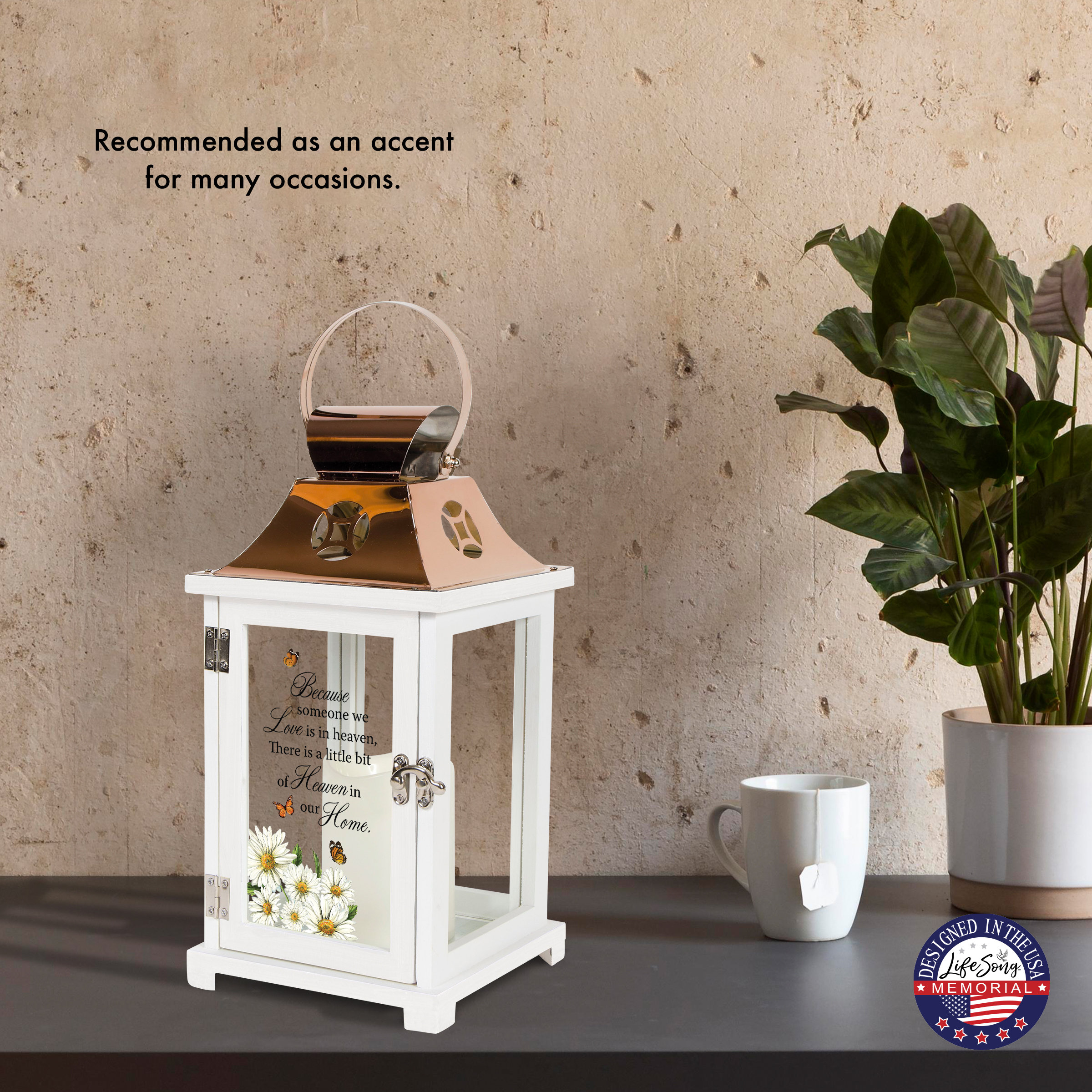Memorial Candle Lantern | In Memory Lantern | LED Flameless Lantern | Bereavement Gift | Loss of Loved One | Lantern Sympathy Gift