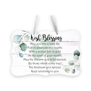 Irish Blessing Sign | Blessed Sign | Irish Art | Irish Proverb Housewarming | Welcome Sign Front Door | Irish Blessing Wall Art | Home Sign