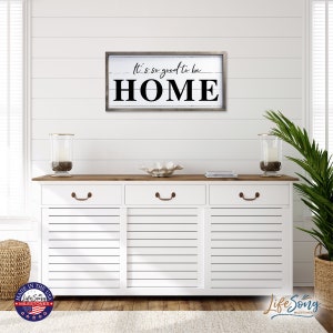 Framed Wall Art | Home Decor Wall Art | Shadow Box Frame | Welcome To Our Home Sign | Oversize Framed Wall Art Horizontal | Deep Shadow Box