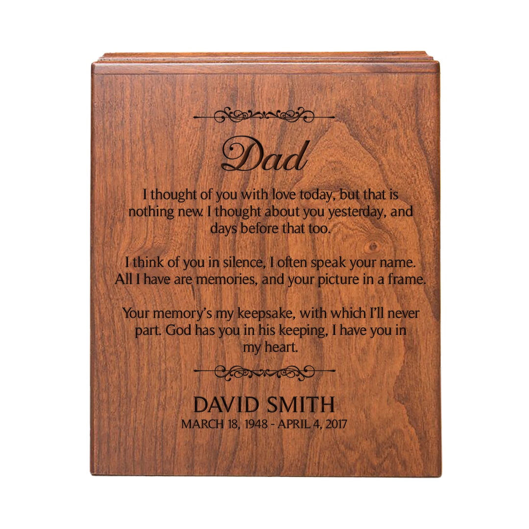 Urns for Human Ashes Ashes Keepsake Loss of Father Sympathy Gift Wood