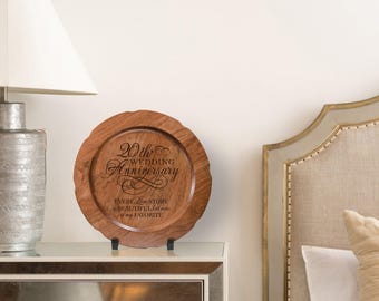 20th Anniversary Gift | Anniversary Plate | Decorative Plate