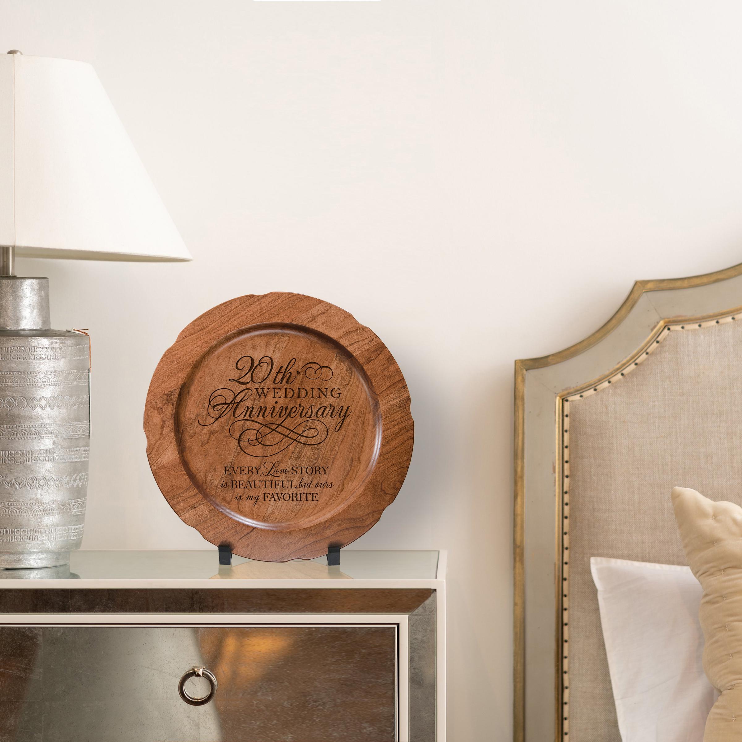 20th Anniversary Gift | Anniversary Plate | Decorative Plate