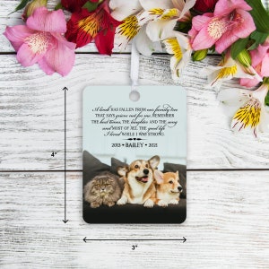 Pet Memorial Ornament | Pet Portrait Custom | Sympathy Gift | Christmas Ornaments | Cat Memorial | Dog Memorial | Dog Lover Gift | Pet Gifts