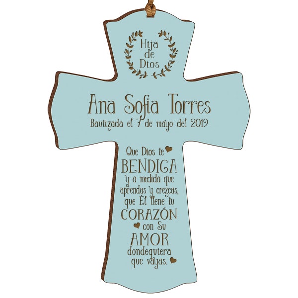 Spanish Baptism Gift | Recuerdos De Bautizo Personalizados  | Bautizo Recuerdos | Que Dios Te | Spanish Cross | Baptism Favors