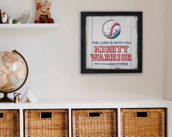Christian Gifts | Wood Signs | Sports Décor | Scripture Art | Housewarming Gift | Baseball Coach Gift | Baseball Gifts | Farmhouse Signs