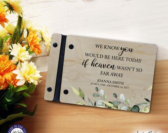 Funeral Guest Book | Memorial Guest Book | Funeral Favors | Personalized Memorial Gift | Wood Guest Book Sign | Memorial Service Guest Book