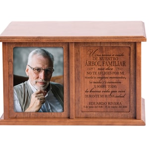 Companion Urns for Human Ashes | Custom Urn | Spanish Room Decor | Large Cremation Urn | Wooden Urns for Human Ashes | Two Hearts As One Urn