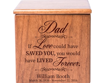 Urns for Human Ashes | Personalized Memorial Wooden Box | Adult Cremation Urn | Small Urn for Human Ashes | Custom Urn | Keepsake Urn | Urn