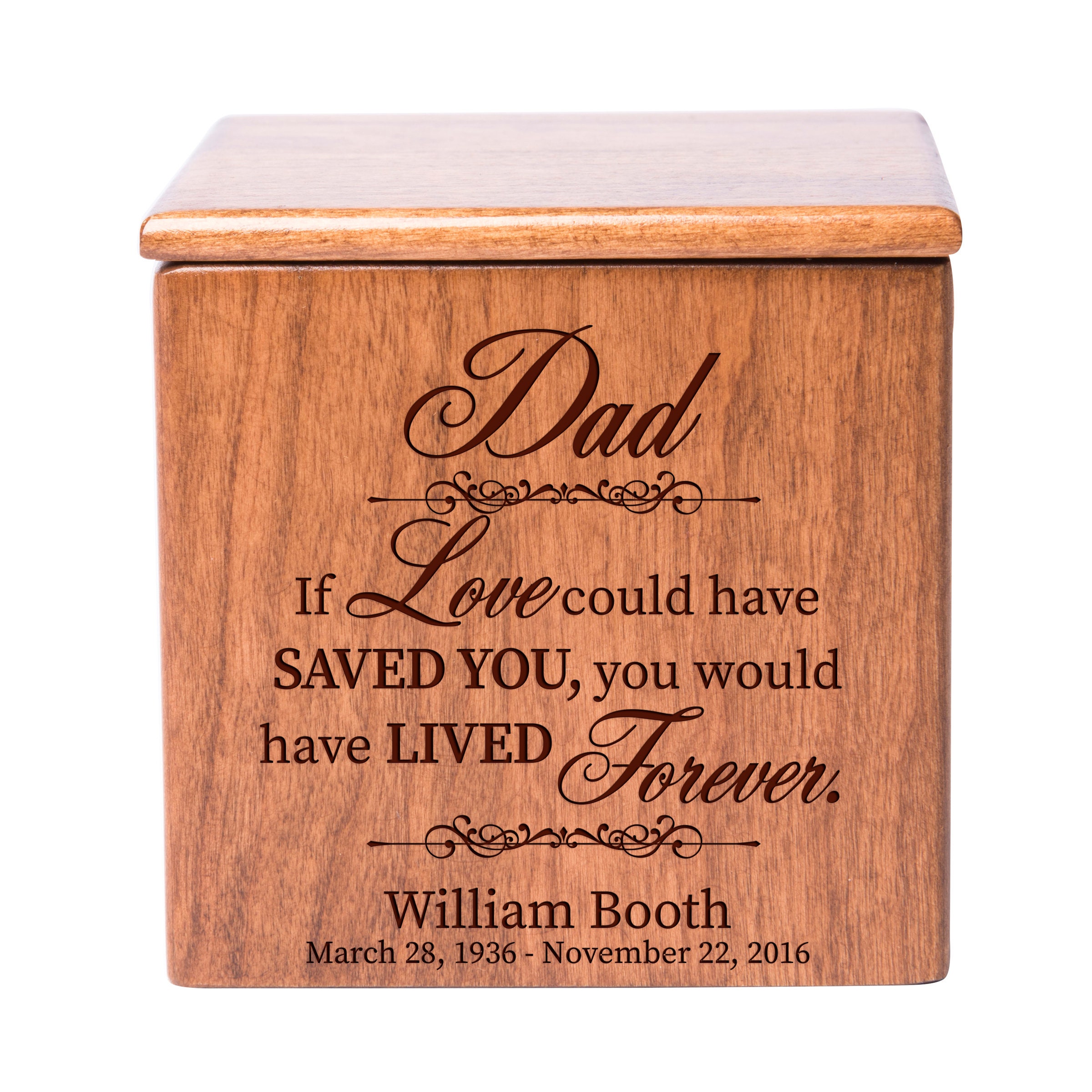 Urns for Human Ashes | Personalized Memorial Wooden Box | Adult Cremation Urn | Small Urn for Human Ashes | Custom Urn | Keepsake Urn | Urn