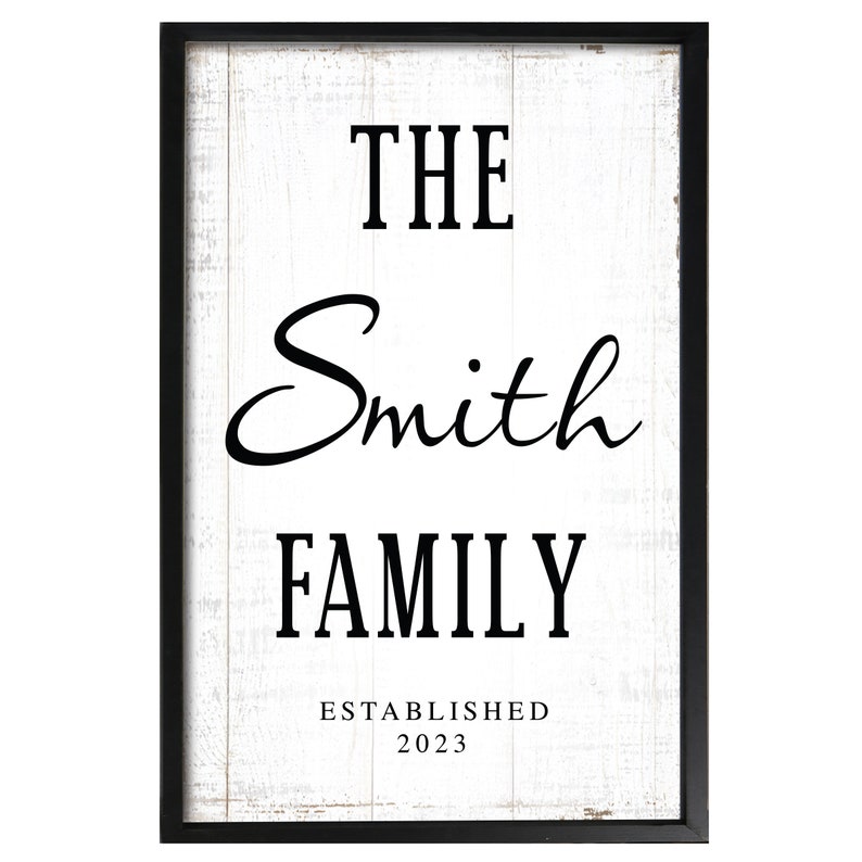 Established Sign | Custom Name | Housewarming Gift | Shadow Box Art ...