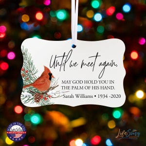 Cardinal Memorial Ornament - Christmas Gift - Remembrance Gift - Memorial Gift - Loss of Mother