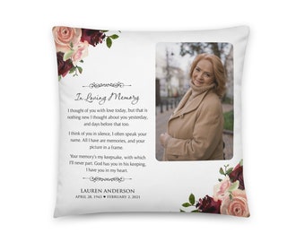 Personalized Memorial Pillow | Custom Pillow | Memory Pillow | Memorial Gift | Bereavement Gift | Sympathy Gift | In Loving Memory