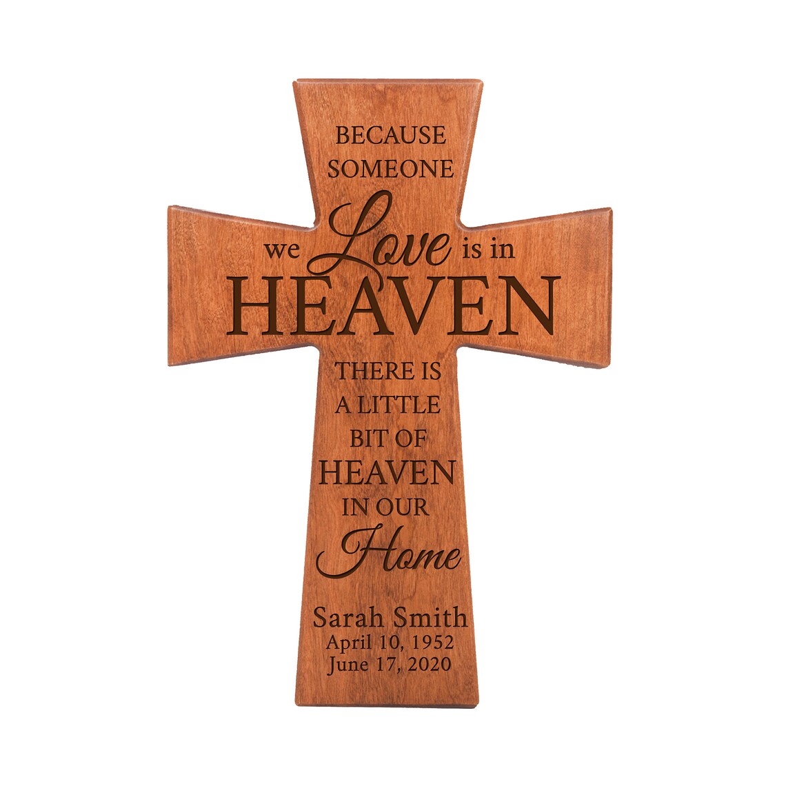 Wood Memorial Crosses Personalized Wooden Cross Memorial Etsy