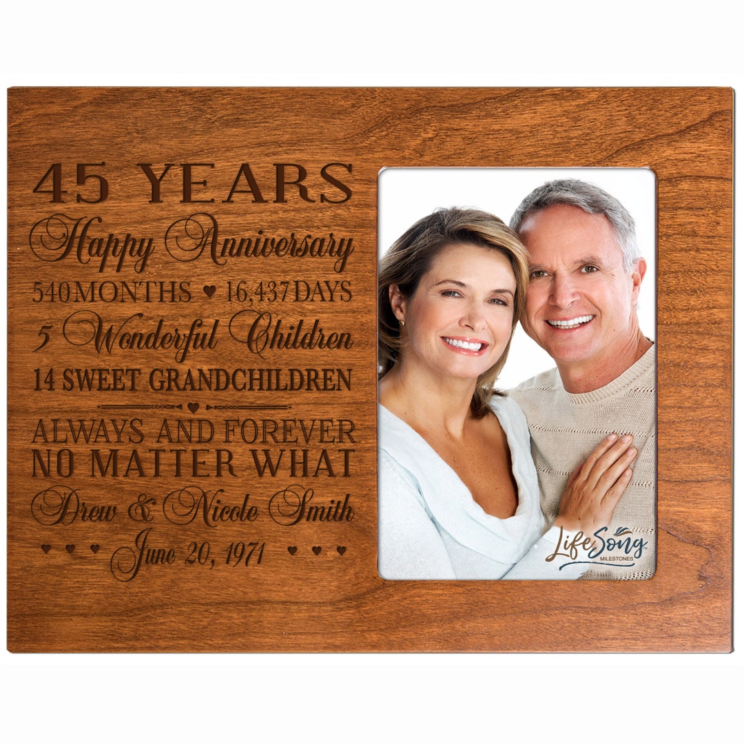 45th Anniversary Gift Personalized 45th Wedding Anniversary Picture ...
