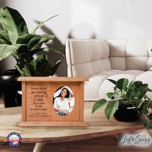 Photo Cremation Urn | Urns for Human Ashes | Custom Urn | Picture Urn | Adult Cremation Urn | Wooden Urns for Human Ashes | Photo Urn