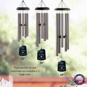 Anniversary Wind Chime 70th Anniversary Gift For Her Gift For Him Wind Chimes Outdoor Anniversary Gifts Anniversary Chime