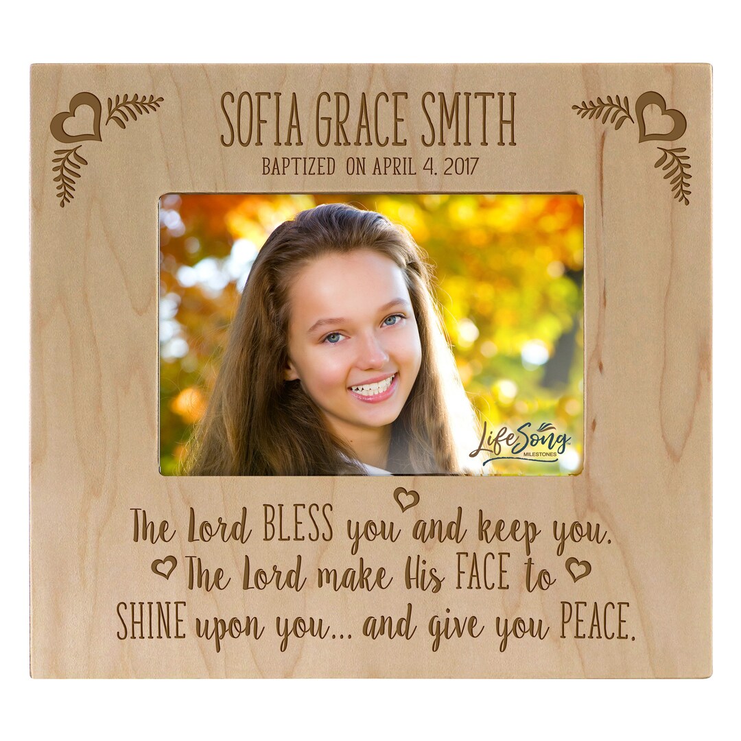 Baptism Frame for Godchild Personalized Baptism Frame Baptism Gift Girl Baptism Gifts for