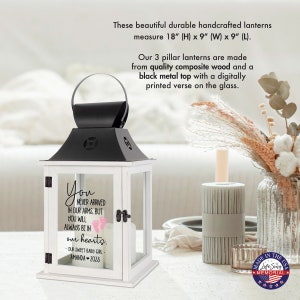 Personalized Memorial Lantern | In Memory Lantern | LED Flameless Lantern | Personalized Gift | Loss of Loved One | Personalized Grief Gift