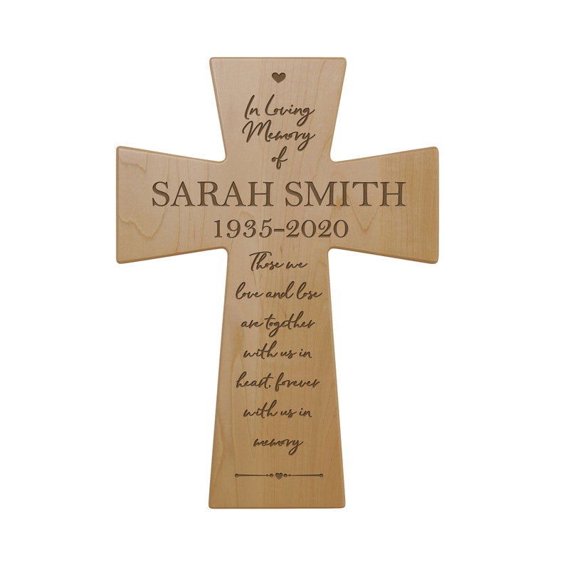 Wood Memorial Crosses Personalized Wooden Cross Memorial Etsy