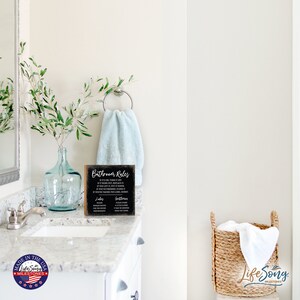 Bathroom Shelf Décor | Funny Bathroom Sign | Wooden Block | Home Shelf Décor | Bathroom Shelf Art