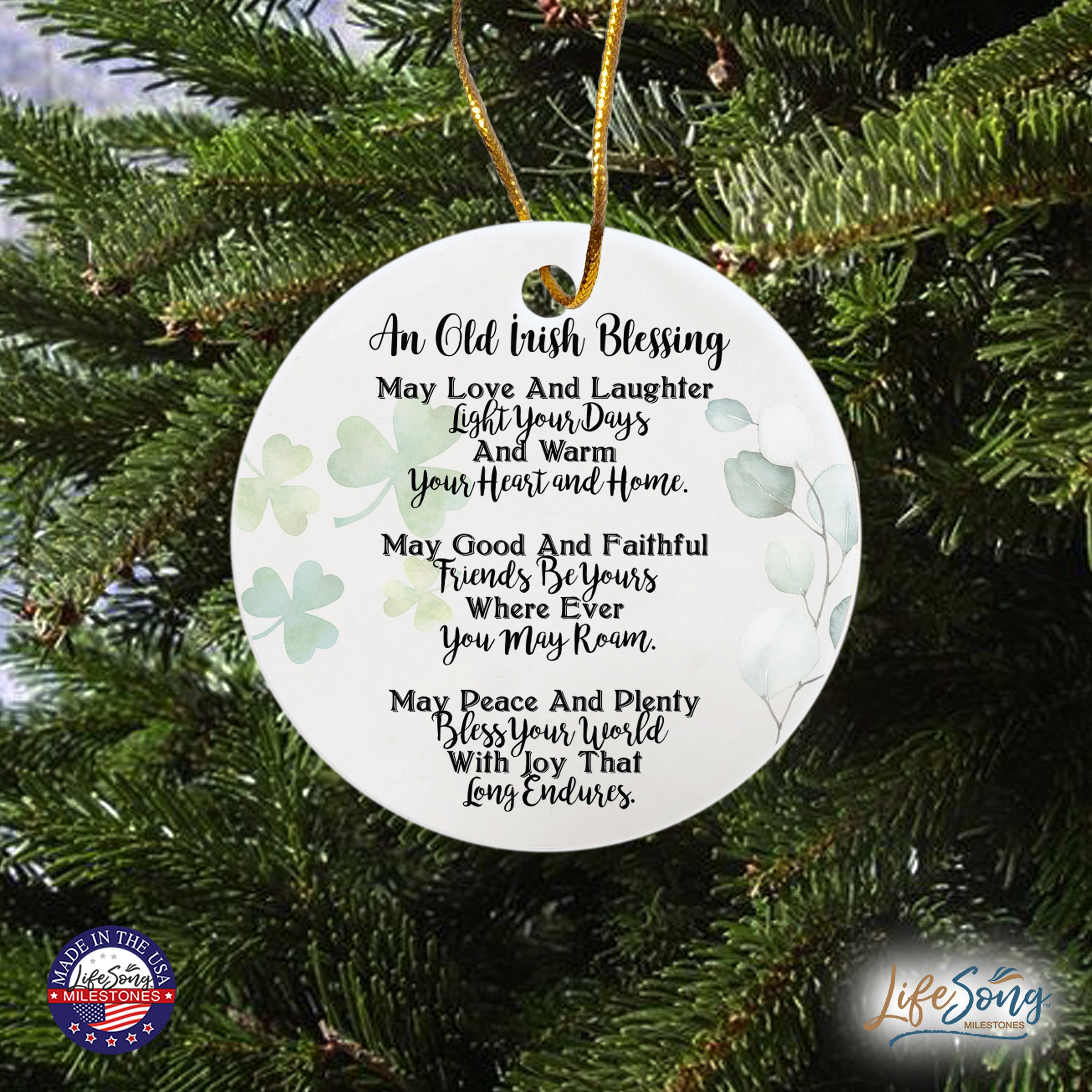 Irish Blessing Irish Blessing Ornaments Christmas Tree Etsy