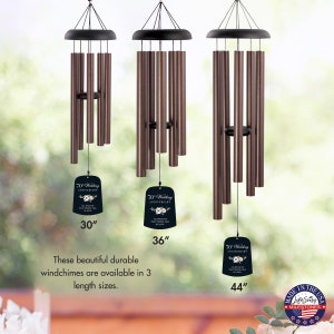 Anniversary Wind Chime 70th Anniversary Gift For Her Gift For Him Wind Chimes Outdoor Anniversary Gifts Anniversary Chime