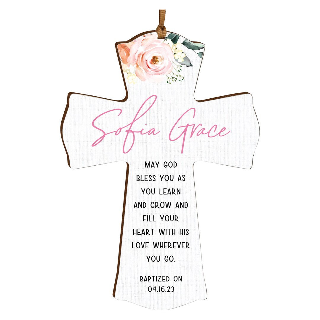Mini Baptism Cross Personalized Baptism Keepsake Christening Gifts First Communion Gift Baptism