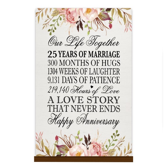 25th Wedding Anniversary Gifts Personalised Silver Wedding Anniversary Gifts  for Husband, Wife, Mum, Dad, Parents 25 Years Married Gift -  Norway