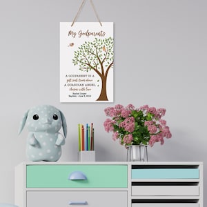 Godmother Gift Baptism | Personalized Sign | Christian Gifts for Women | Gift for Baptism Sign | Personalized Baptism Gift | Baptism Gift