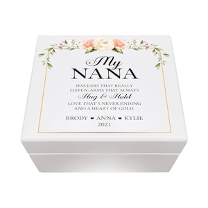 Personalized Box - Wooden Trinket Box - White Wood Box