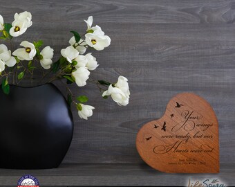 Memorial Heart | Personalized Heart Shape Wood | Dad Memorial | Shelf Sitter Heart | Memorial Gift Loss of Mother | Wooden Heart | Dad Loss