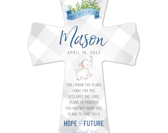 Baby Dedication Cross | Personalized Baby Dedication | Christening Gifts | First Communion Gift | Baptism Gift Girl | Baptism Gift Boy