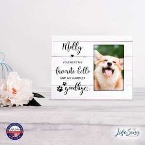 Dog Picture Frame Memorial | Cat Memorial Gift | Custom Photo Frame | Pet Loss Gifts | Personalized Pet Memorial | Dog Loss Gift | Pet Loss