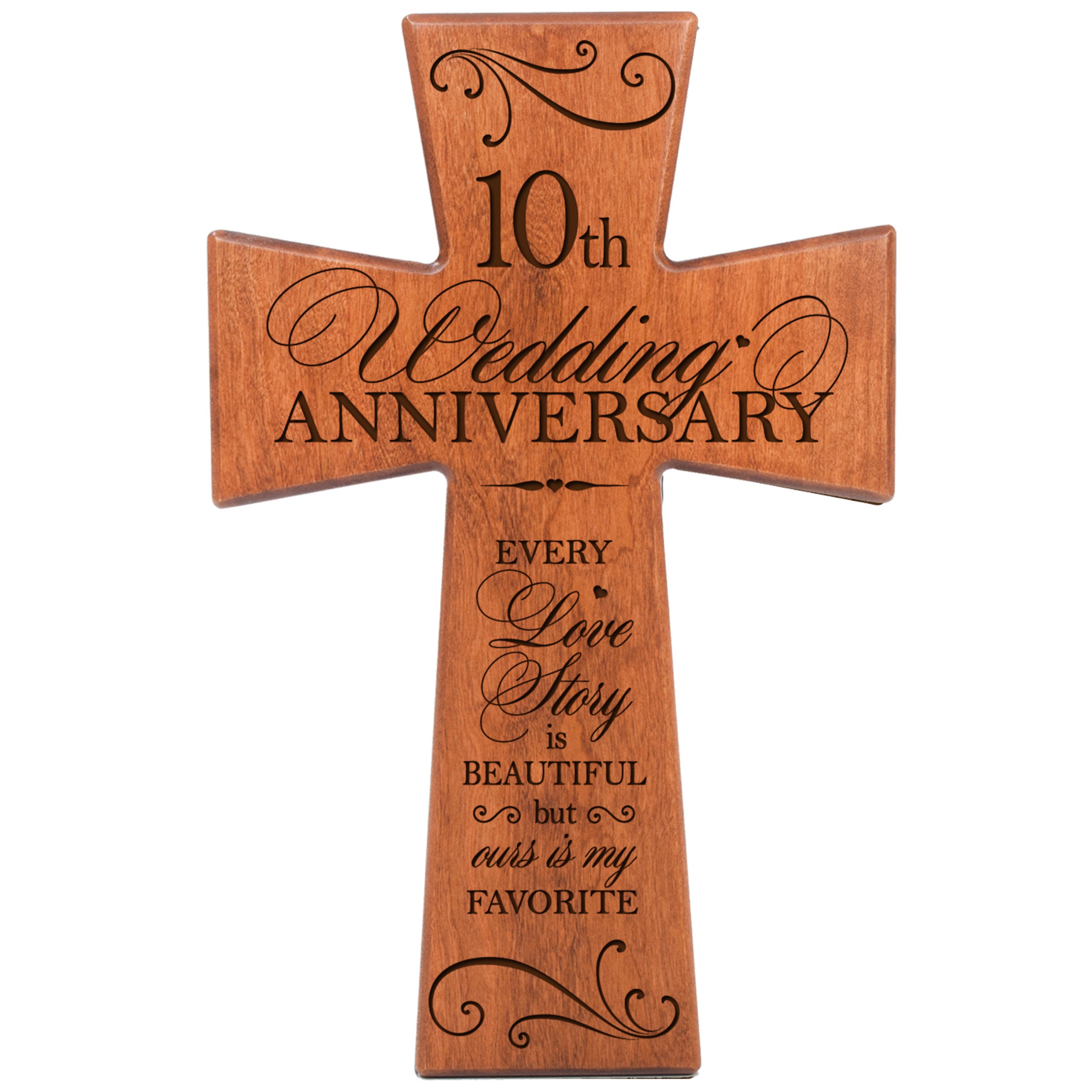 10th Wedding Anniversary Gift | Handcrafted Wooden Cross | Gift