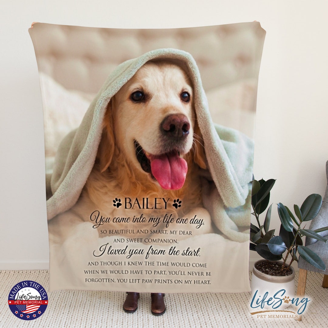 Personalized Pet Memorial Blanket, Pet Loss Blanket, Pet Photo Blanket ...