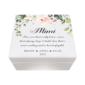Personalized Box - Wooden Trinket Box - White Wood Box
