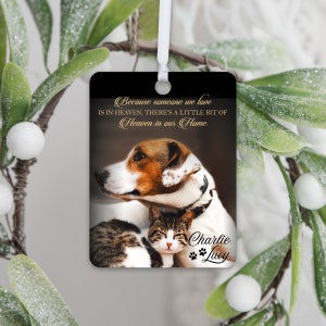 Pet Memorial Ornament | Pet Portrait Custom | Sympathy Gift | Christmas Ornaments | Cat Memorial | Dog Memorial | Dog Lover Gift | Pet Gifts
