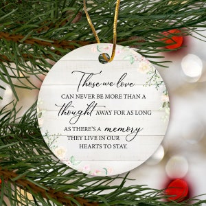 Memorial Ornament | Sympathy Gift | Family Ornament | In Loving Memory | Tree Ornaments | Funeral Favors | Christmas Ornaments | Grief Gift