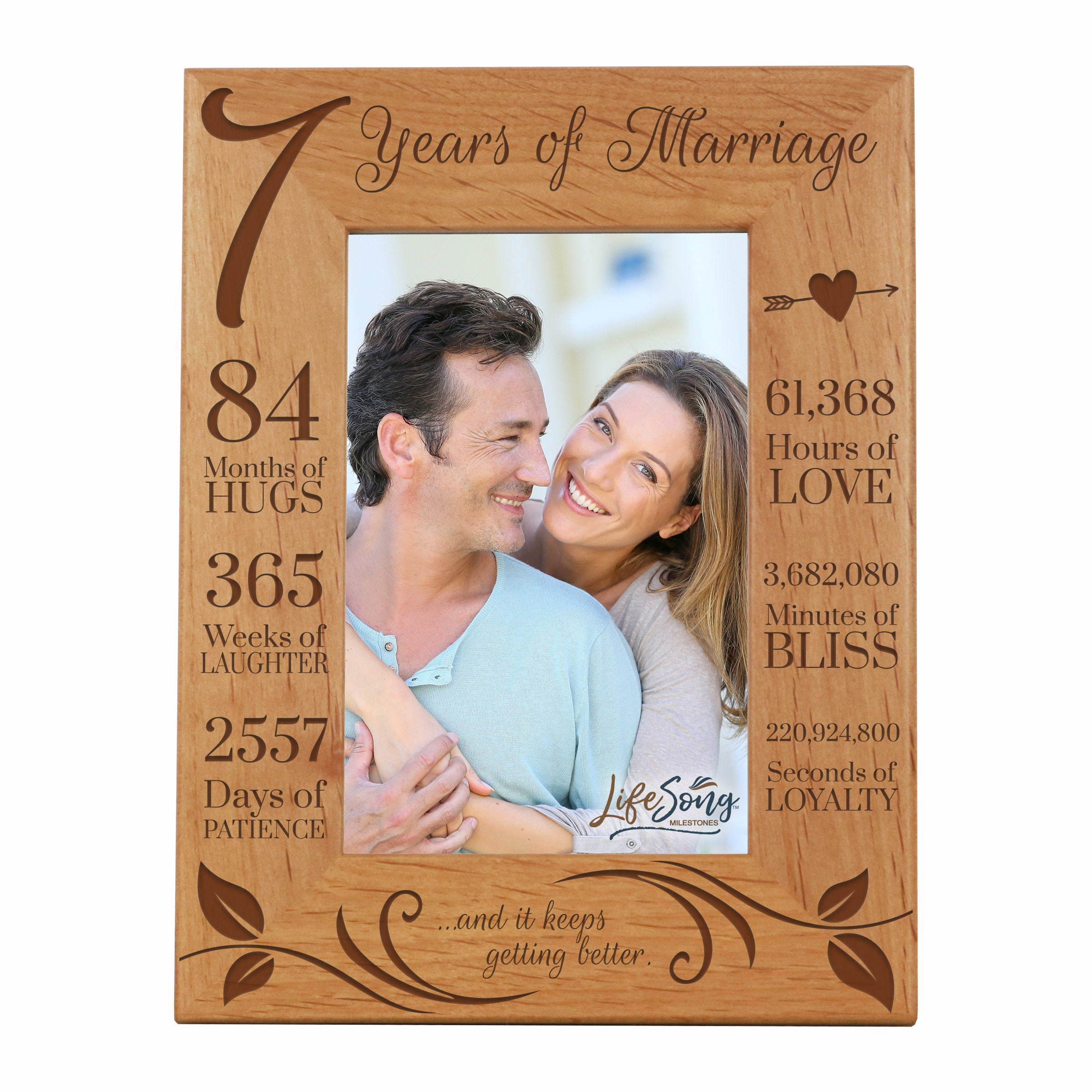 7th Anniversary Gift | 7th Wedding Anniversary Picture Frame