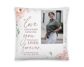 Personalized Memorial Pillow | Custom Pillow | Memory Pillow | Memorial Gift | Bereavement Gift | Sympathy Gift | In Loving Memory