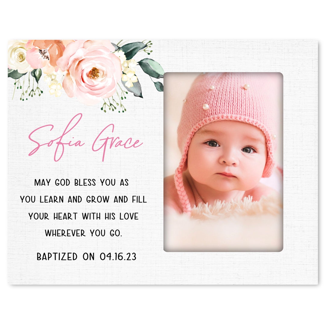 Baptism Picture Frame Personalized Baptism Keepsake Baptism Gift