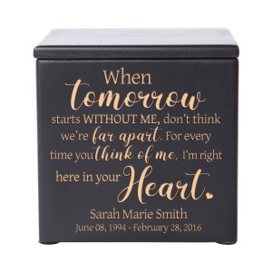 Urns for Human Ashes | Personalized Memorial Wooden Box | Adult Cremation Urn | Small Urn for Human Ashes | Custom Urn | Keepsake Urn 4.5"