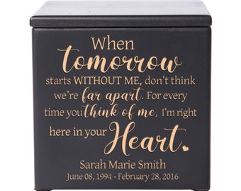 Urns for Human Ashes | Personalized Memorial Wooden Box | Adult Cremation Urn | Small Urn for Human Ashes | Custom Urn | Keepsake Urn 4.5"