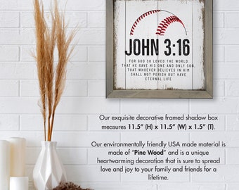 Christian Gifts | Wood Signs | Sports Décor | Scripture Art | Housewarming Gift | Baseball Coach Gift | Baseball Gifts | Farmhouse Signs